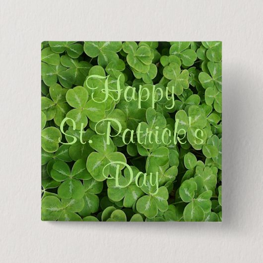 Happy St. Patrick's Day Shamrocks Button (Voorkant)