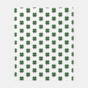 Happy St. Patrick's Day Shamrocks Throw Blanket Fleece Deken