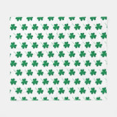 Happy St. Patrick's Day Shamrocks Throw Blanket Fleece Deken (Voorkant (Horizontaal))