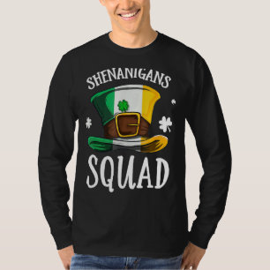 Happy St Patrick's Day Shenanigans Squad Pet Irela T-shirt
