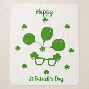 Happy St Patrick's Day Sherpa Deken