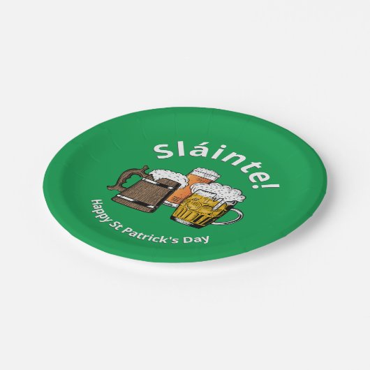 HAPPY ST PATRICK'S DAY Sláinte Beers Papieren Bordje (Gekanteld)