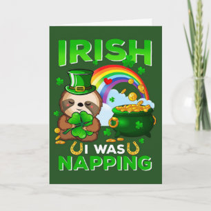 Happy St. Patrick's Day Sloth Kaart