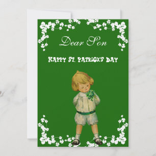 Happy St. Patricks Day Son, Grandson Cute Feestdagenkaart