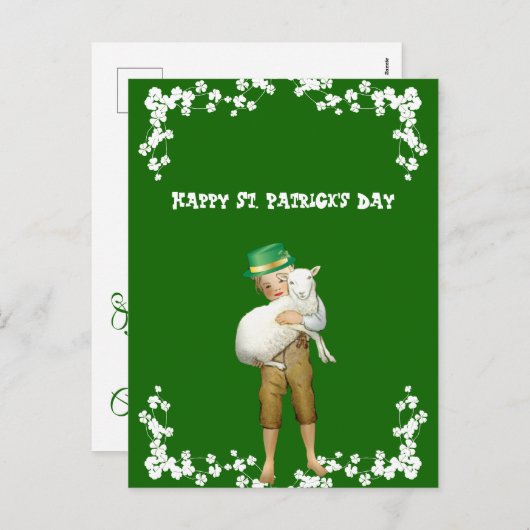  Happy St. Patricks Day Son, Grandson Lamb Feestdagenkaart (Voorkant / Achterkant)