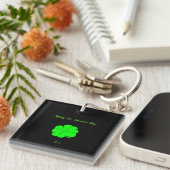 Happy St. Patrick's Day Square Sleutelhanger (Voorkant Rechts)