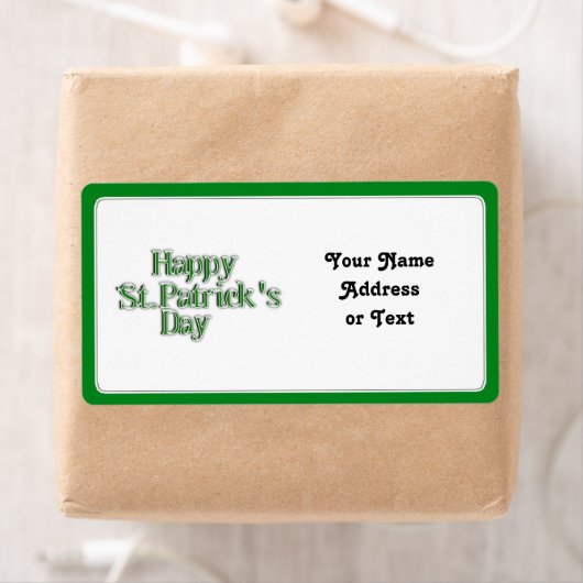 Happy St Patrick's Day Text Afbeelding Etiket (Insitu)