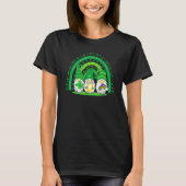 Happy St Patrick's Day Three Gnomes Shamrock Rainb T-shirt (Voorkant)