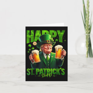 Happy St. Patrick's Day Trump Shamrock Saint Kaart