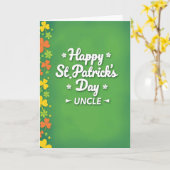 Happy St Patricks Day Uncle Card Kaart (Gele Bloem)