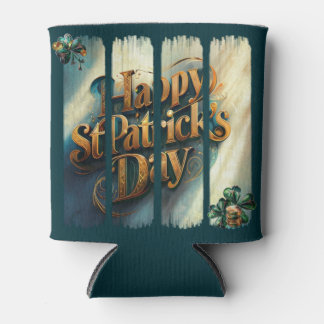 Happy St. Patrick's Day Vertical Brushstroke Blikjeskoeler