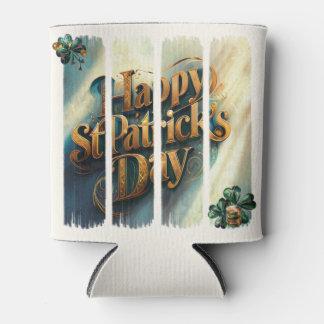 Happy St. Patrick's Day Vertical Brushstroke Blikjeskoeler