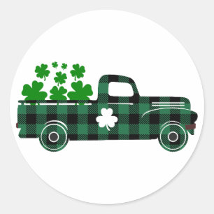 Happy St. Patrick's Day - Vier de Ierse Geest Ronde Sticker
