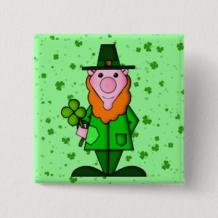 Happy St. Patrick's Day Vierkante Button 5,1 Cm
