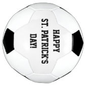 Happy St. Patrick's Day Voetbal Black White (Gedraaid)