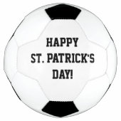 Happy St. Patrick's Day Voetbal Black White (Voorkant)