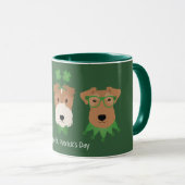 Happy St Patricks Day Welsh Wire Fox Terrier Honde Mok (Voorkant rechts)