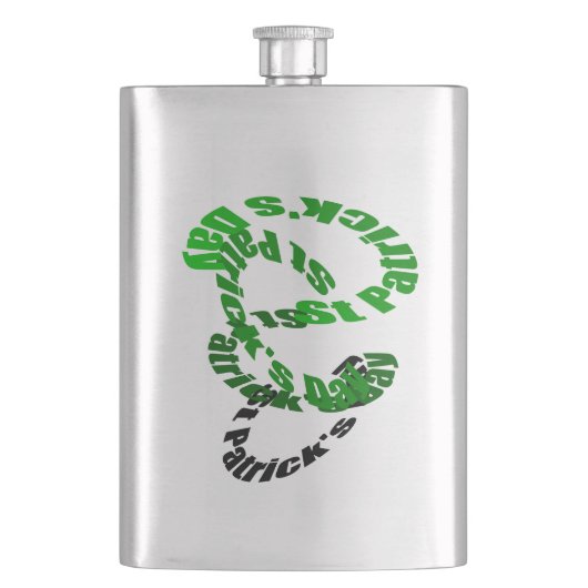 Happy St Patrick's Day Whirl Flask Flacon (Voorkant)