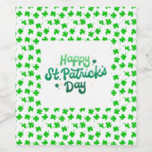 Happy St. Patrick's Day Wijn Etiket (Enkel label)