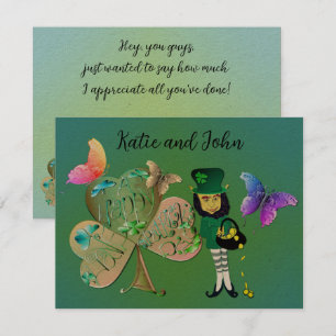 Happy St Patrick's Leprechaun Notitiekaartje