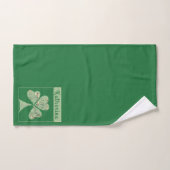 "Happy St. Patrick's" Serviette verte Shamrock (Serviette à main)
