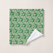 "Happy St. Patrick's" Serviette verte Shamrock (Gant de toilette)