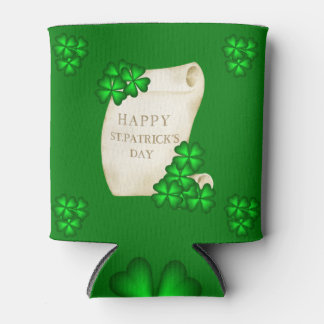 Happy St Patrick's Shamrocks Blikjeskoeler