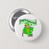 Happy St PAtruc's Ronde Button 5,7 Cm (Voorkant /achterkant)