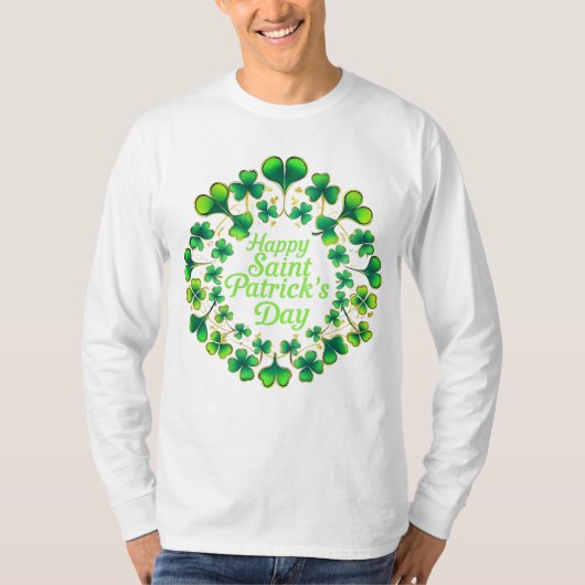 Happy St Pats Clovers T-shirt (Voorkant)