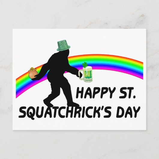 Happy St Squatchricks Day Briefkaart (Voorkant)