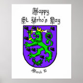 Happy St. Urho Day Poster met Urho Coat of Arms (Voorkant)