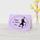 Happy St. Urho's Day Silhouette Customize Card Kaart (Gele Bloem)