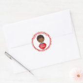 Happy St. Valentijn African American Boy Sticker (Envelop)