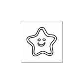 "Happy Star" Stamp Reward (1" x 1") Rubberstempel (Afrduk)