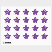 Happy Stars Paarse Ster Sticker (Vel)