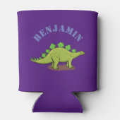 Happy stegosaurus dinosaur cartoon illustratie blikjeskoeler (Achterkant)