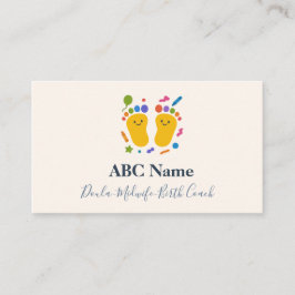 Happy Steps kleurrijke doula en geboorte coach Visitekaartje