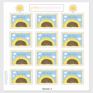 Happy Sticker Tournesol personnalisé