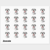 Happy Stickers Chien Chien Chien de Salutation Dal (Feuille)