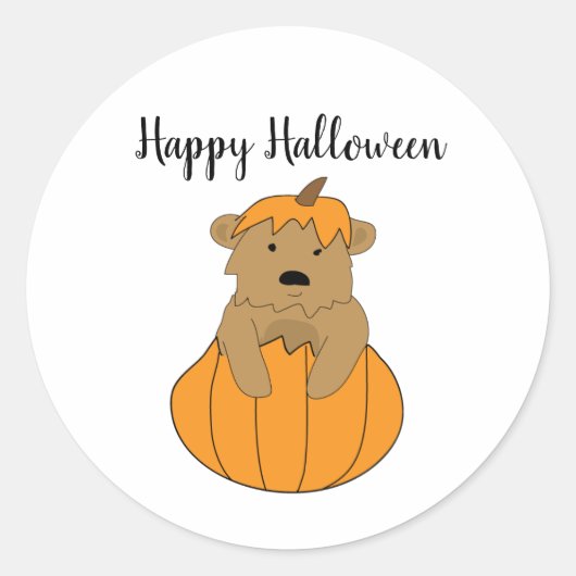 Happy Stickers Citrouille d'Halloween (Devant)