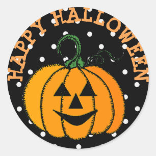 Happy Stickers Visage Citrouille Halloween