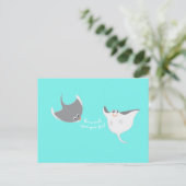 Happy Stingrays Briefkaart (Staand voorkant)