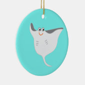 Happy Stingrays Keramisch Ornament (Rechts)