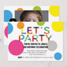 Happy Stippen Birthday Party Photo Invitation