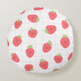 Happy Straws Rond Kussen