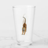 Happy Stretching Tiger Glass Tumbler (Achterkant)