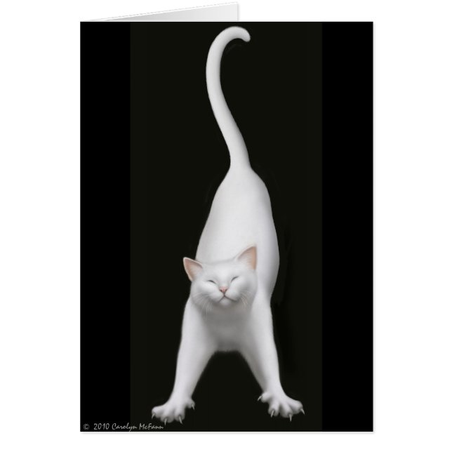 Happy Stretting Cat Card (Voorkant)