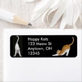 Happy Stretting Cats Label (Insitu)