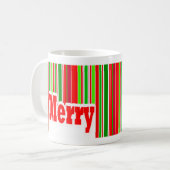 Happy Stripe MERRY Mok (Voorkant links)