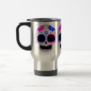 Happy Sugar Skull Design Reisbeker